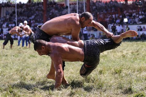 naked female oil wrestling